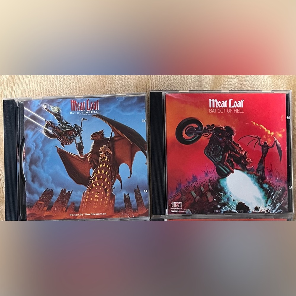 Lot of 2 Meat Loaf CDs. Bat Out of Hell & Bat Out of Hell II: Back into Hell.